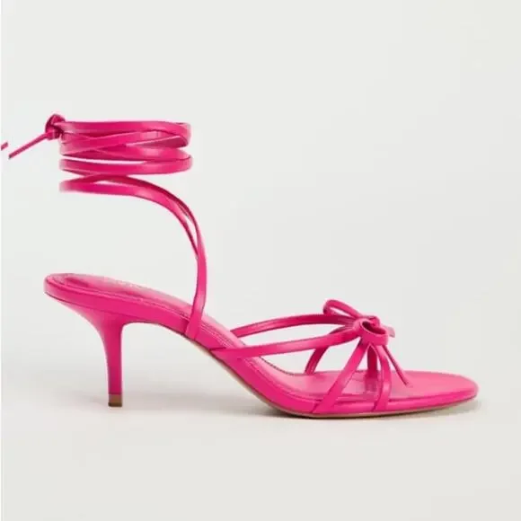 ZARA TIED HEELED SANDALS - Picture 3 of 3